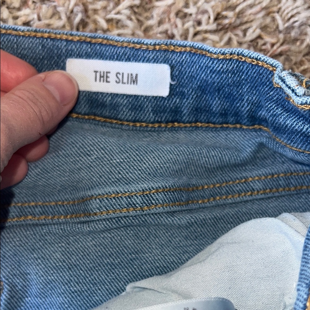 Kensie Light Blue Straight Leg Jeans - Picture 3 of 7